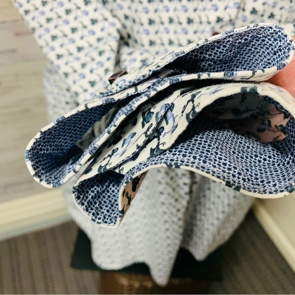 SOUL Of London White Blue Motorcycle Button Down Shirt Modern Long Sleeve Sz 2XL - Picture 7 of 13